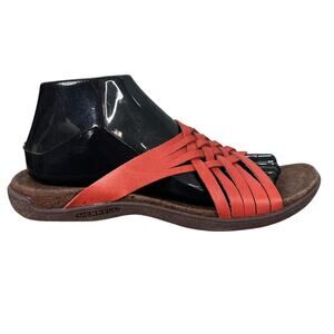 Merrell Women’s District Mahana Red Leather Strappy Sandals Size US 9